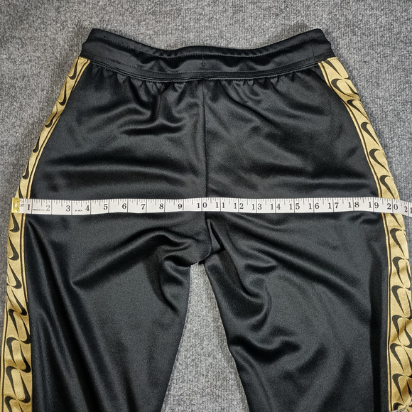 Nike Swoosh Track Pants Women Small Black Gold Side Stripe - Picture 7 of 11